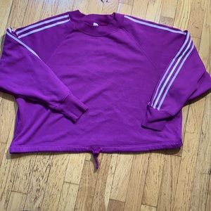 Cropped Drawstring Sweatshirt